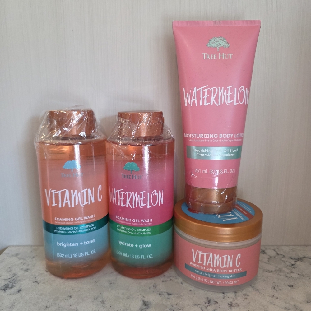 Tree Hut Bundle Foaming Gel Wash Body Butter & Moisturizing Lotion NEW - Picture 2 of 9
